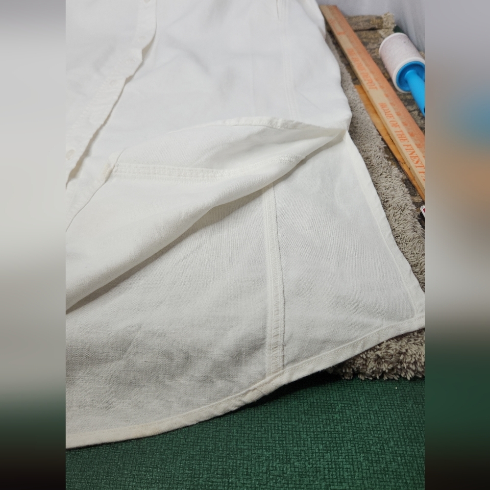 NEW! Women's Cotton 3/4 Sleeve Midi Shirtdress Universal Thread White M - Picture 15 of 16